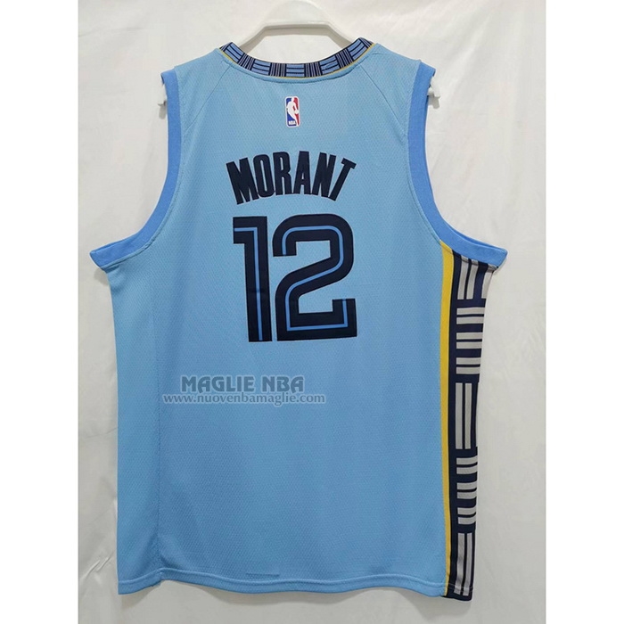 Maglia
 Ja Morant NO 12 Memphis Grizzlies Statement 2022-23 Blu
